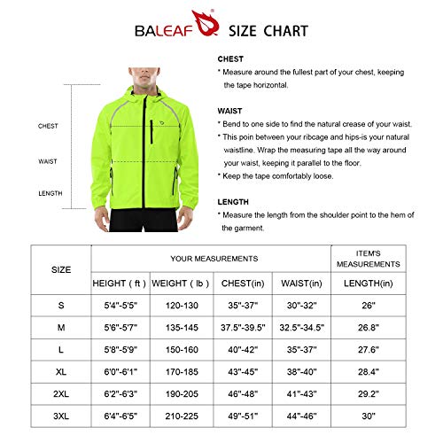 Reflective Yellow Cycling Rain Jacket for Men