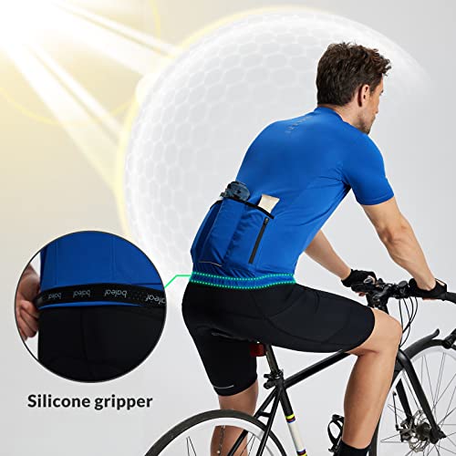 Men's Blue Cycling Jersey - Full Zipper, UPF50+