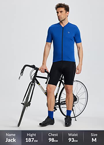 Men's Blue Cycling Jersey - Full Zipper, UPF50+
