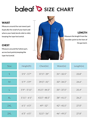 Men's Blue Cycling Jersey - Full Zipper, UPF50+