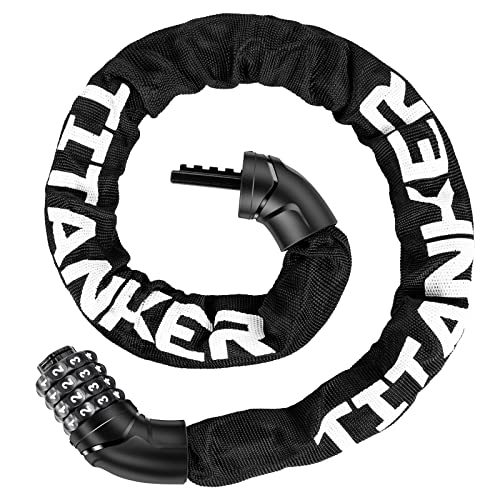 Titanker Resettable Bike Chain Lock - 6mm Thickness