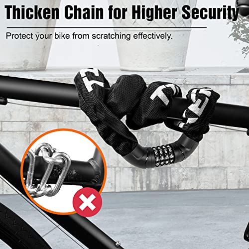 Titanker Resettable Bike Chain Lock - 6mm Thickness