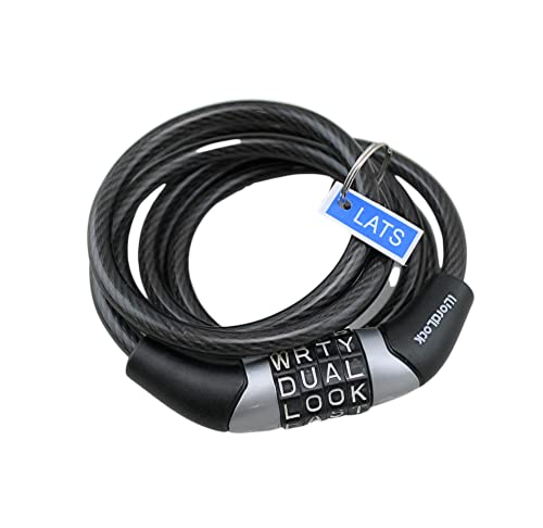 Flexible Bike Cable Lock with Word Combination (2 Pack)