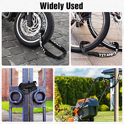 Titanker Resettable Bike Chain Lock - 6mm Thickness
