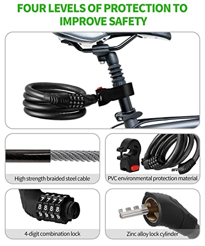 HAONAIMO Electric Bike Lock with Combination Code