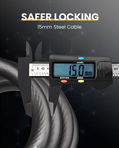 5-Digit Bike Lock Cable, High Security