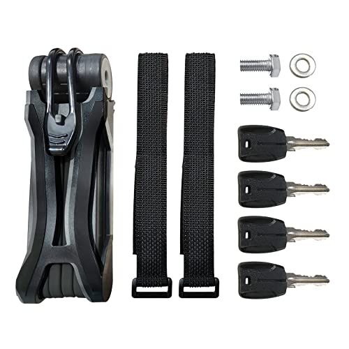 Foldable Heavy Duty Bike Lock with 4 Keys