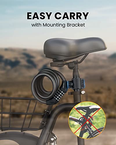 5-Digit Bike Lock Cable, High Security