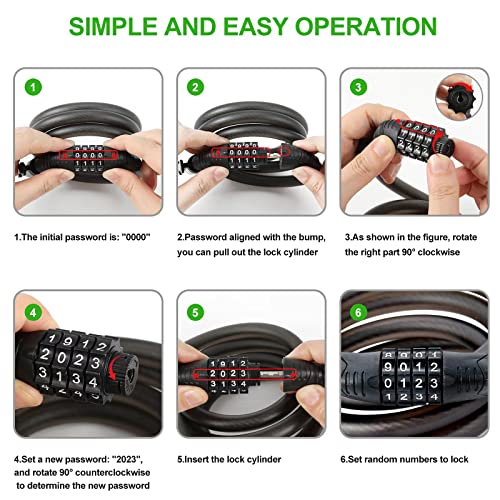 HAONAIMO Electric Bike Lock with Combination Code
