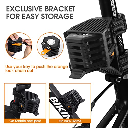 Heavy Duty Folding Bike Lock with Keys