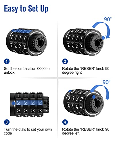 Heavy Duty Bike Chain Lock with Combination
