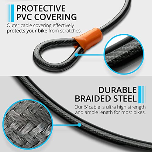 Heavy Duty Bike U Lock & Cable