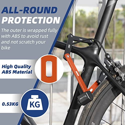 Compact Folding Bike Lock with 2 Keys - Heavy Duty