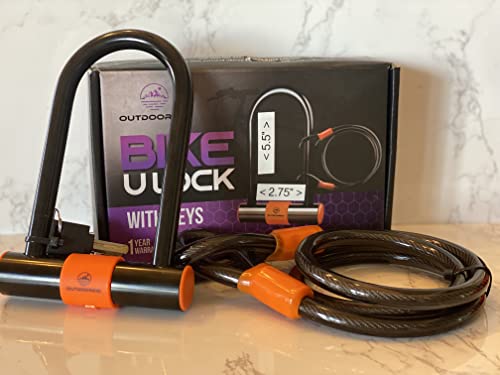 Heavy Duty Bike U Lock & Cable