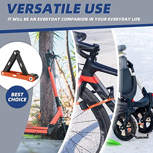 Compact Folding Bike Lock with 2 Keys - Heavy Duty