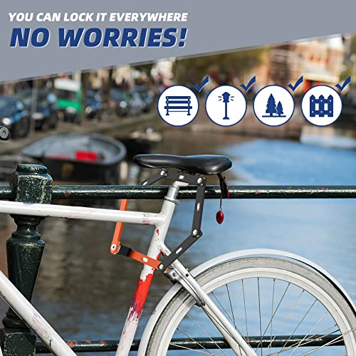 Compact Folding Bike Lock with 2 Keys - Heavy Duty
