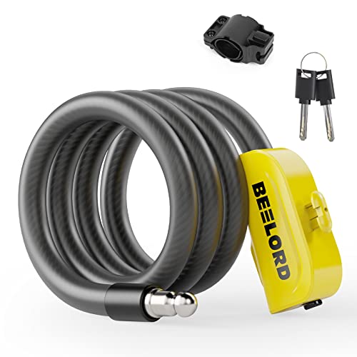 BEELORD Anti-Theft Bike Cable Lock with Mounting Bracket