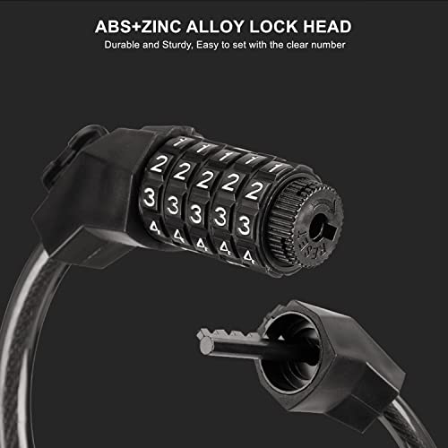 High Security 5 Digit Bike Lock Cable - Blue