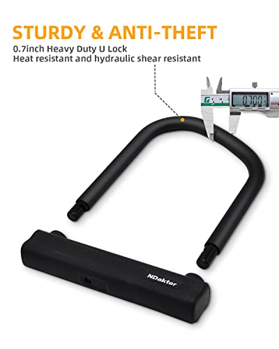 Heavy Duty Bike U-Lock with Cable