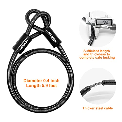 Heavy Duty Bike U-Lock with Cable
