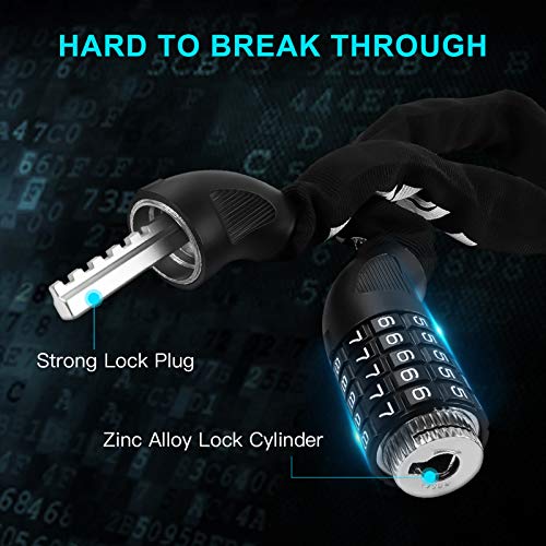 UBULLOX 5-Digit Bike Chain Lock - Black