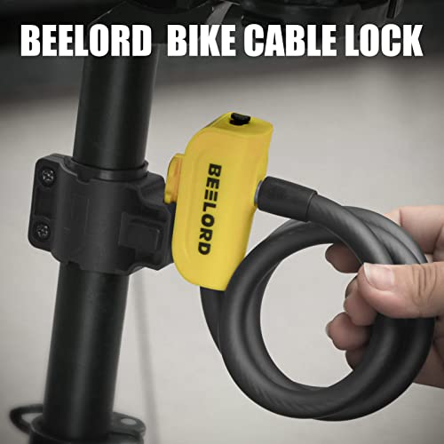 BEELORD Anti-Theft Bike Cable Lock with Mounting Bracket