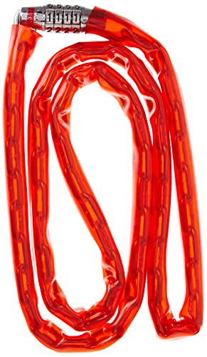 4ft Red Combination Bike Chain Lock