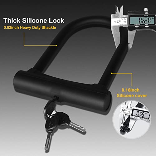 16mm Heavy Duty Bike U Lock with Mounting Bracket