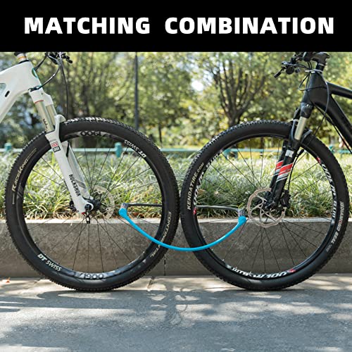 ROCKBROS Bike Lock Cable Locks with Combination Anti Theft 4 Digit Combination Bike Lock Lightweight Bicycle Lock Silicone Cable Lock 1.83 Feet