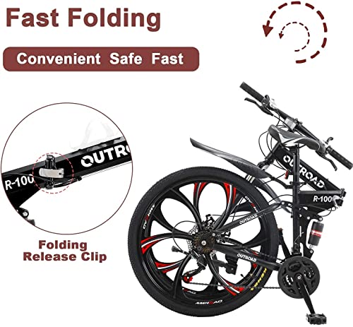 26-Inch Full Suspension Mountain Bike - 21 Speed