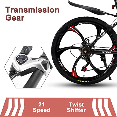 26-Inch Full Suspension Mountain Bike - 21 Speed