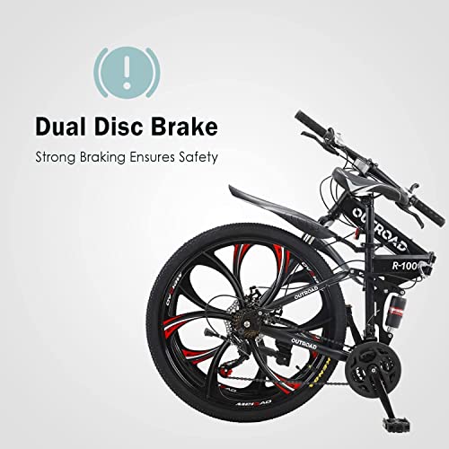 26-Inch Full Suspension Mountain Bike - 21 Speed