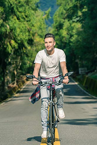 Rotatable Bike Mirror with Scratch-Resistant Glass Lens