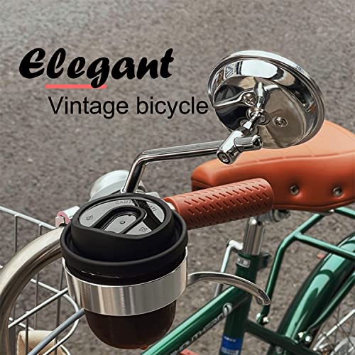 Vintage Metal Bike Mirror for Handlebars - Retro Design