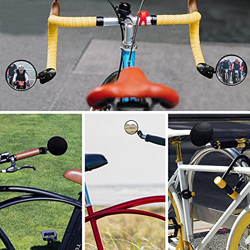 2 Bar End Bike Mirrors - Adjustable and Rotatable
