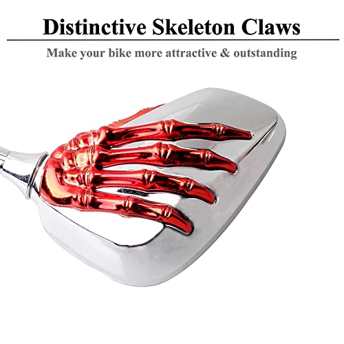Distinctive Skull Hand Bike Mirror with Mount Clamp