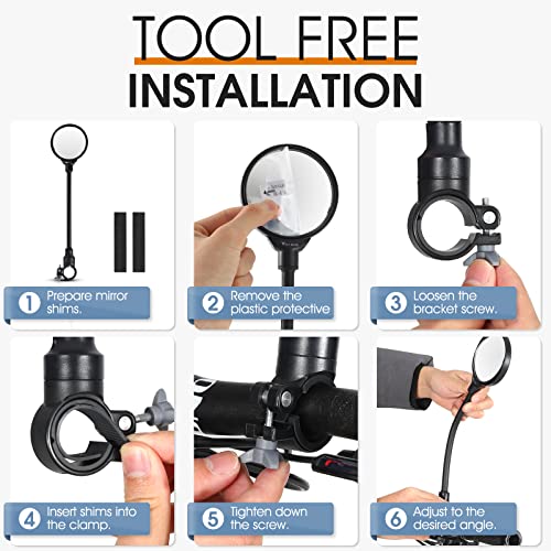 Rotatable Bike Mirror for Mountain Road Bicycle