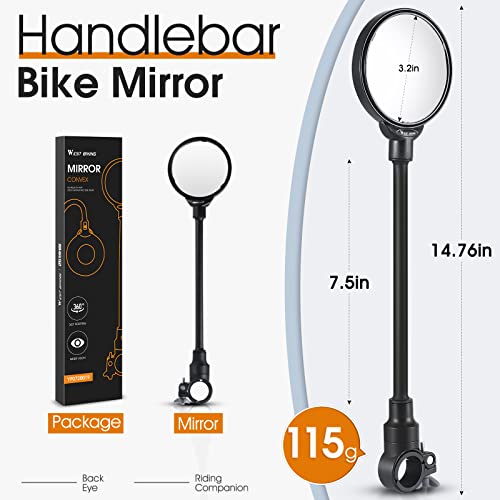 Rotatable Bike Mirror for Mountain Road Bicycle