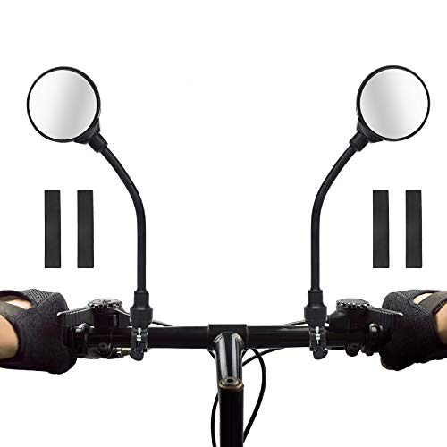 Adjustable Rear View Mirrors for Bicycles - 2 Pack
