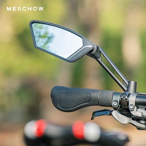 MEACHOW Handlebar Bike Mirror (Silver Left)