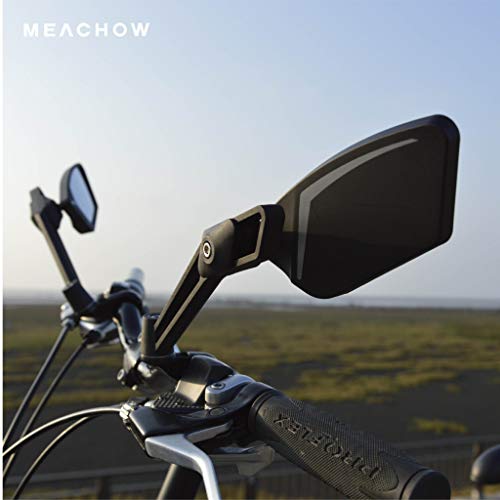 MEACHOW Handlebar Bike Mirror (Silver Left)