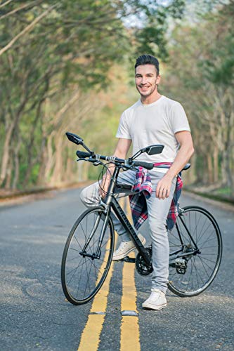 MEACHOW Handlebar Bike Mirror (Silver Left)