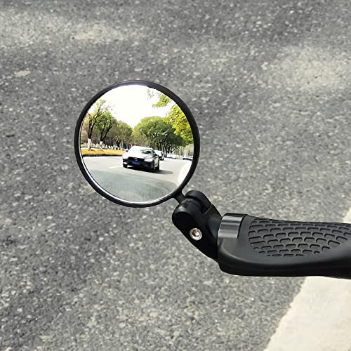2-Pack Bar End Bike Mirrors - Adjustable