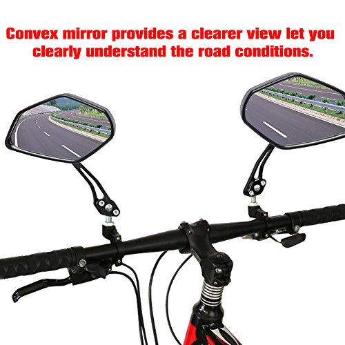 360-Degree Bike Mirrors - 2-Pack for Safety