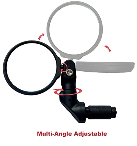 Hafny Multi-Adjustable Bike Mirror - Blast-Resistant Glass