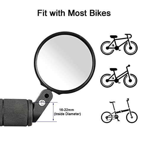 360-Degree Rotating Bike Mirror for Safe Cycling