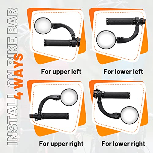 HD Adjustable Rear-View Bike Mirror for Handlebars