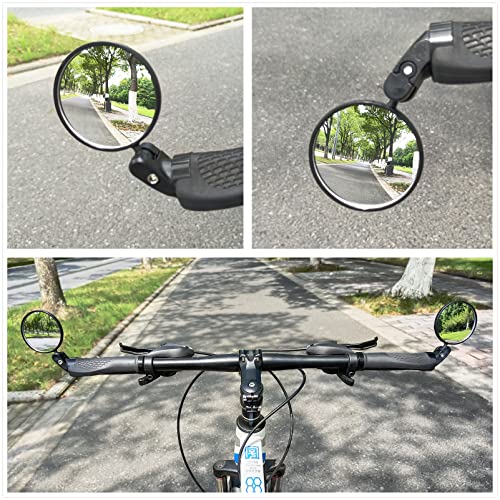 2-Pack Bar End Bike Mirrors - Adjustable