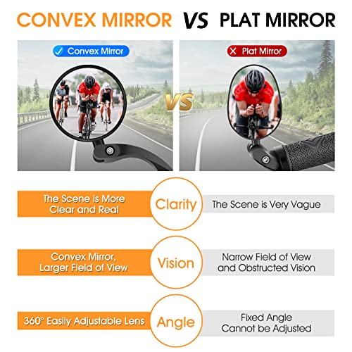HD Adjustable Rear-View Bike Mirror for Handlebars