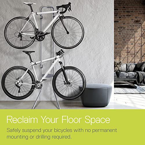 Adjustable Vertical Bike Storage Rack for 2 Bikes